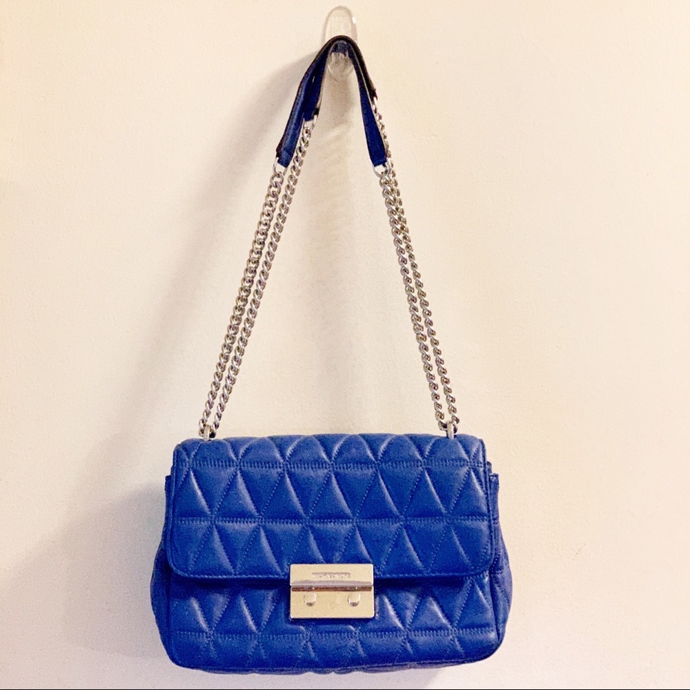 Michael Kors Sloan Quilted Purse Electric Blue